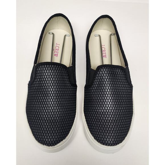 J.Crew Mesh Black White Slip On Sneakers Size US 6M - Picture 5 of 9